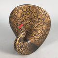 Japanese Iron Peacock Statue Vtg Display Bird Metal Ornament Okimono BD585