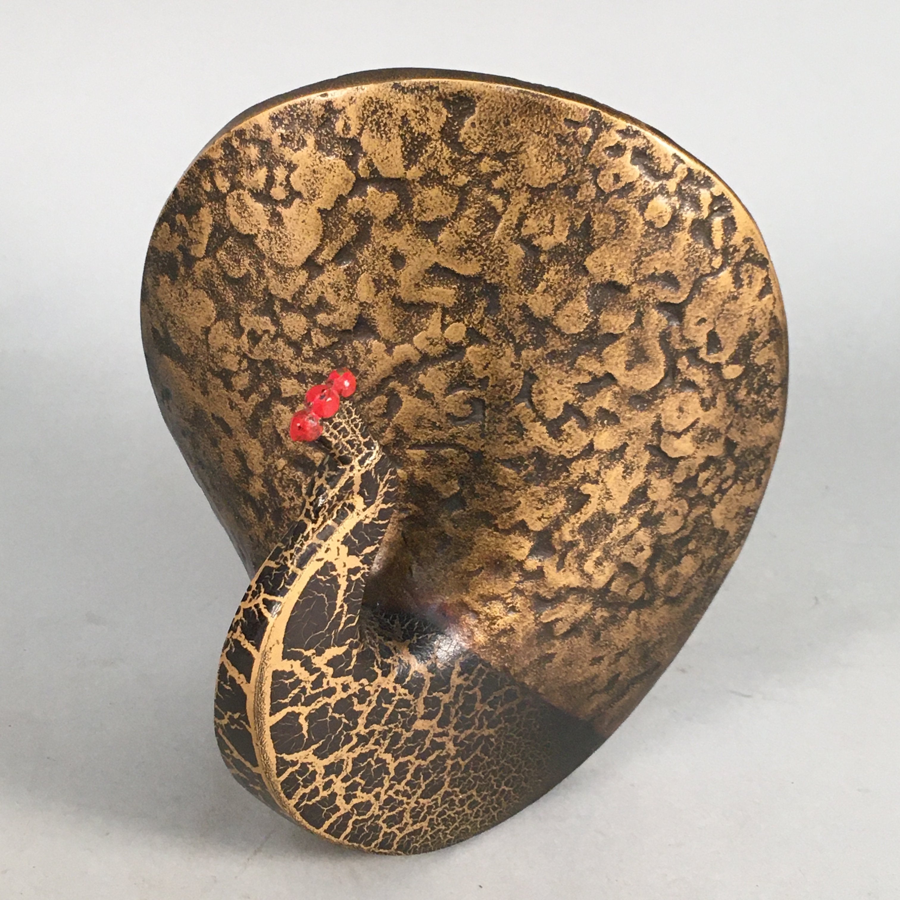 Japanese Iron Peacock Statue Vtg Display Bird Metal Ornament Okimono BD585