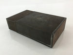 Japanese Iron Safe Drawer Type Box Vtg Compact Portable Size Bank Box Pillow JK4
