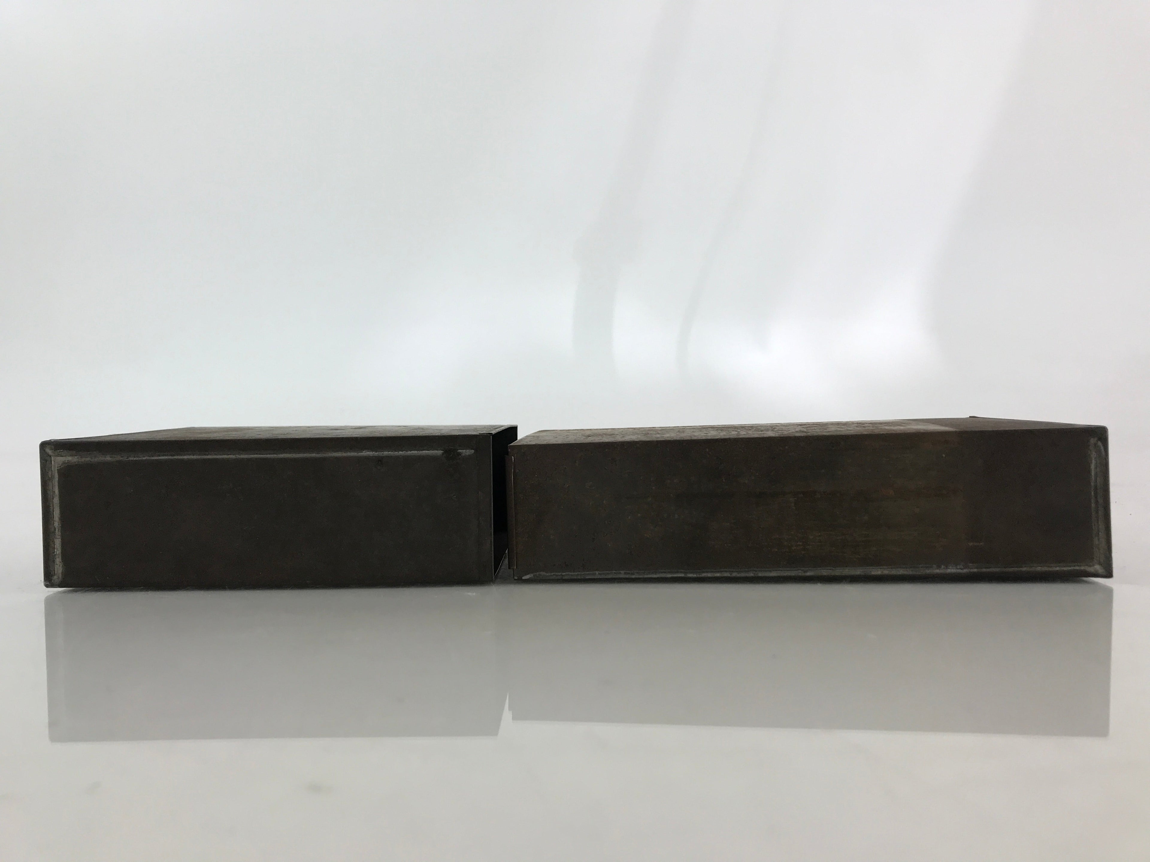Japanese Iron Safe Drawer Type Box Vtg Compact Portable Size Bank Box Pillow JK4