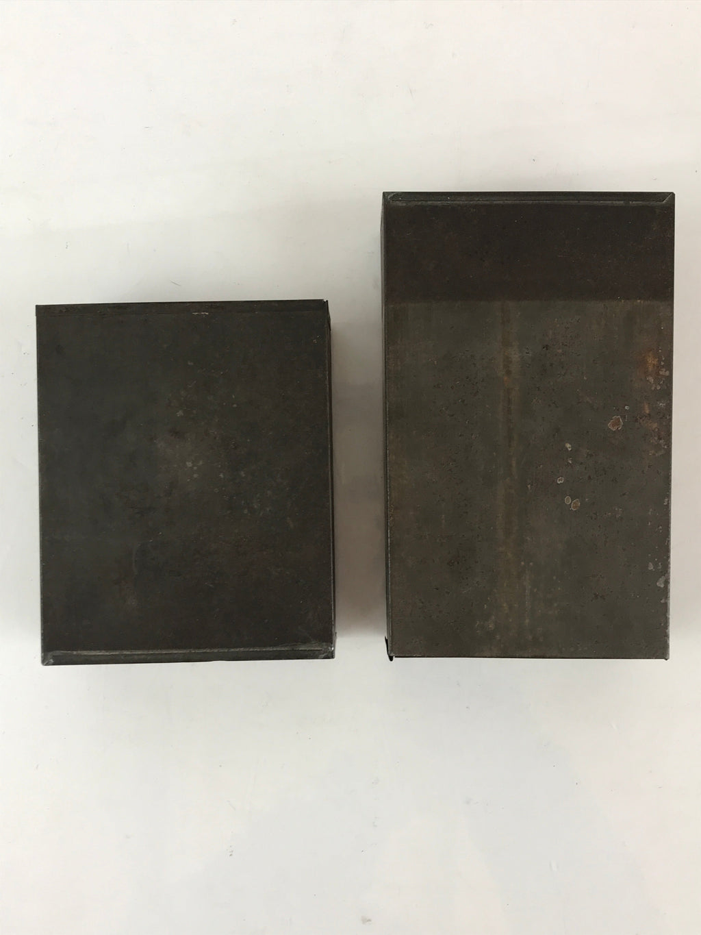 Japanese Iron Safe Drawer Type Box Vtg Compact Portable Size Bank Box Pillow JK4