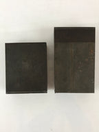 Japanese Iron Safe Drawer Type Box Vtg Compact Portable Size Bank Box Pillow JK4