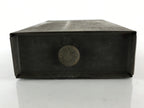 Japanese Iron Safe Drawer Type Box Vtg Compact Portable Size Bank Box Pillow JK4