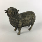Japanese Iron Sheep Statue Vtg Display Metal Ornament Okimono Gold BD630