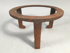 Japanese Iron Tetsubin Stand Vtg Metal Gotoku Hibachi Brazier Ash Pot JK136