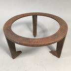 Japanese Iron Tetsubin Stand Vtg Metal Gotoku Hibachi Brazier Ash Pot JK136