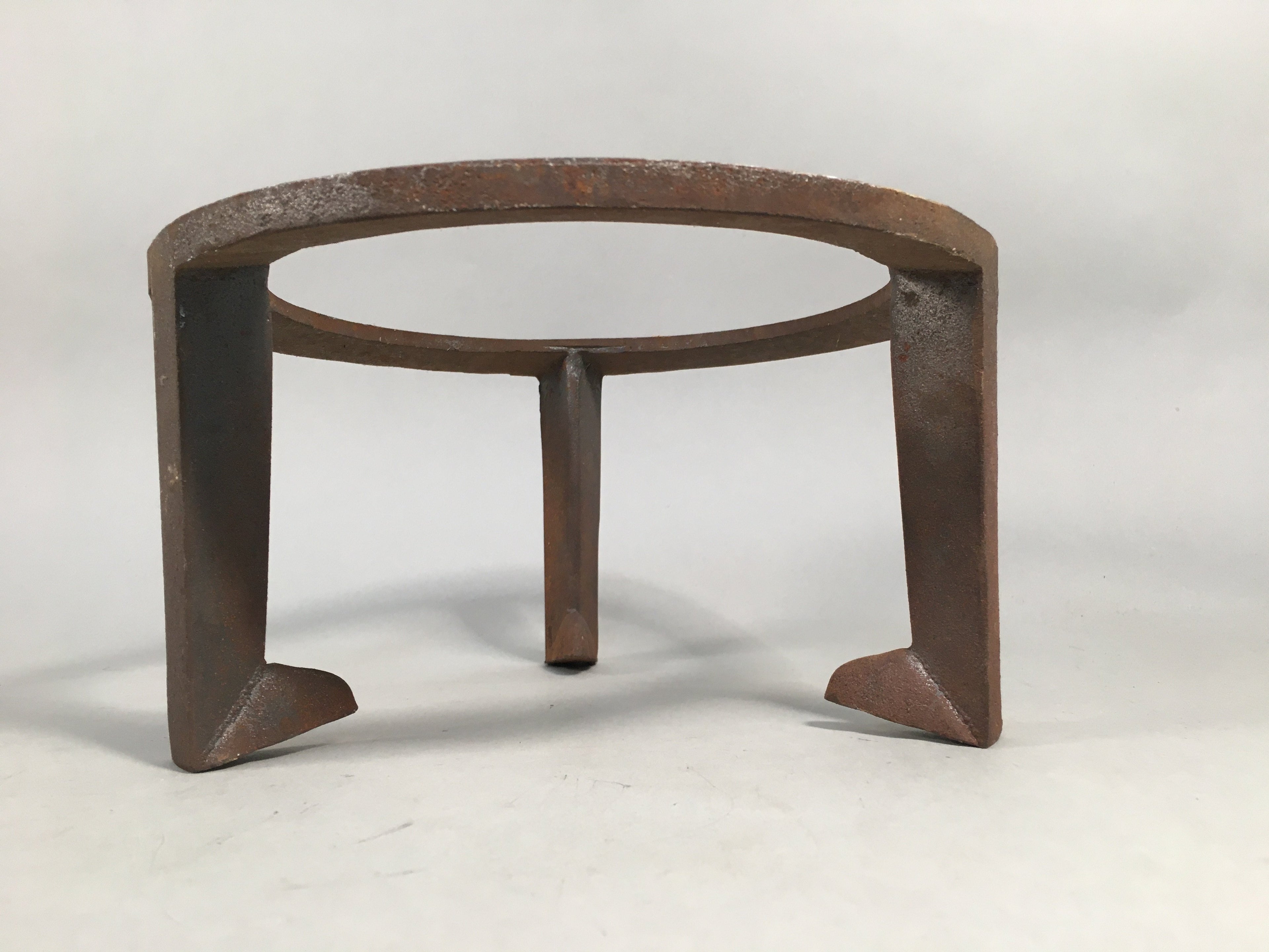 Japanese Iron Tetsubin Stand Vtg Metal Gotoku Hibachi Brazier Ash Pot JK136