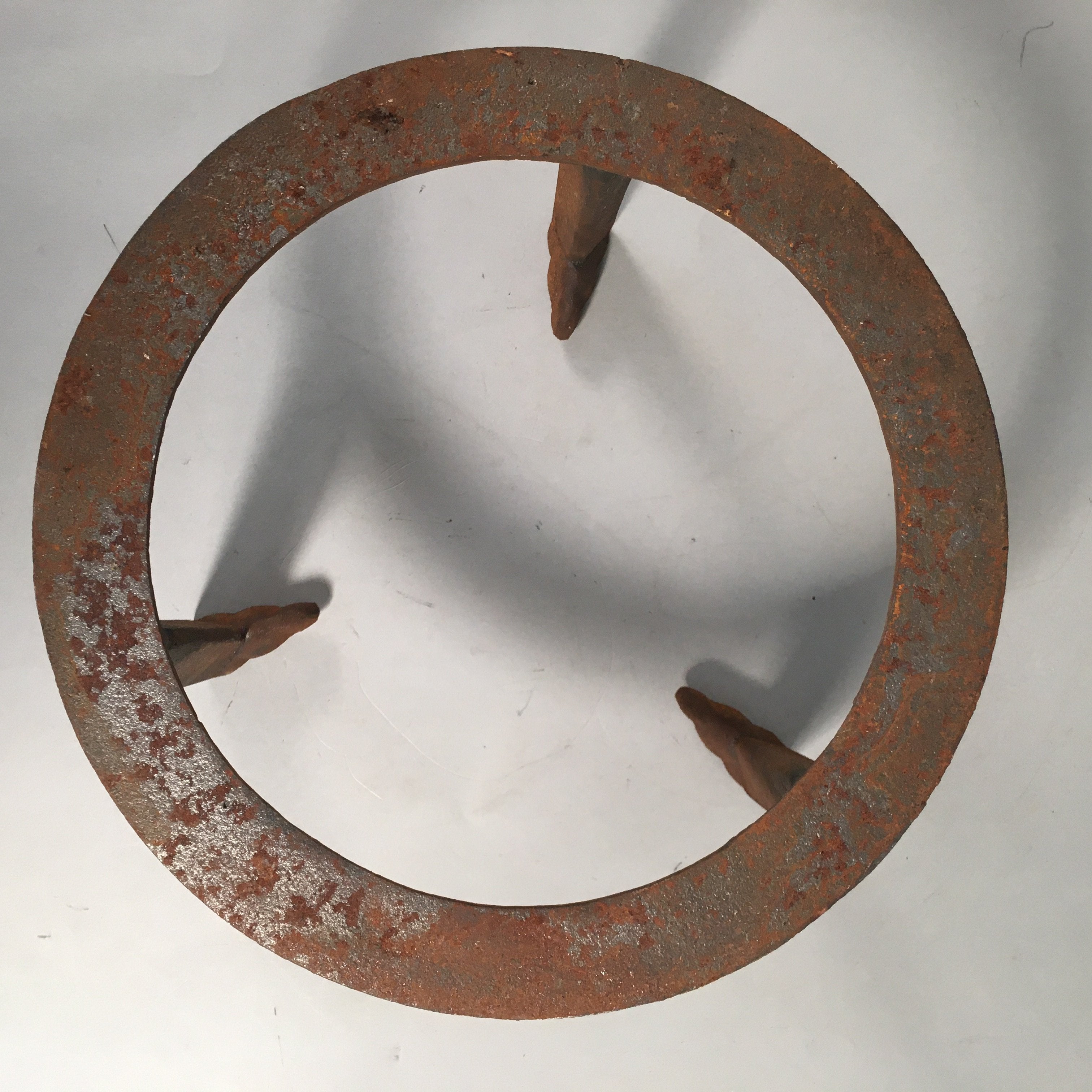 Japanese Iron Tetsubin Stand Vtg Metal Gotoku Hibachi Brazier Ash Pot JK136