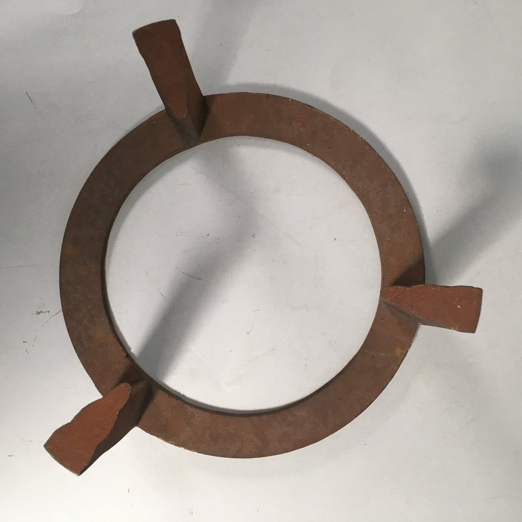 Japanese Iron Tetsubin Stand Vtg Metal Gotoku Hibachi Brazier Ash Pot JK136