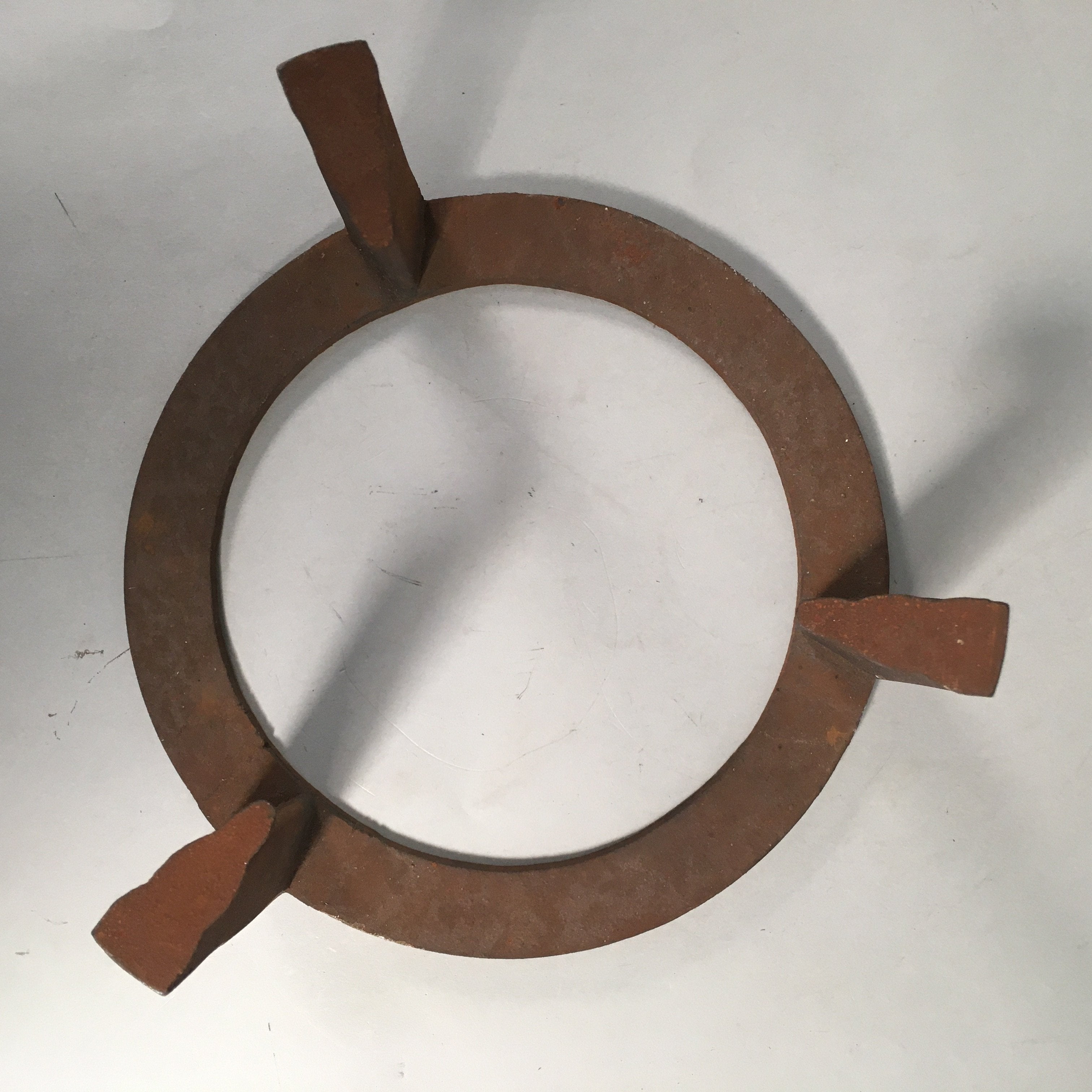Japanese Iron Tetsubin Stand Vtg Metal Gotoku Hibachi Brazier Ash Pot JK136