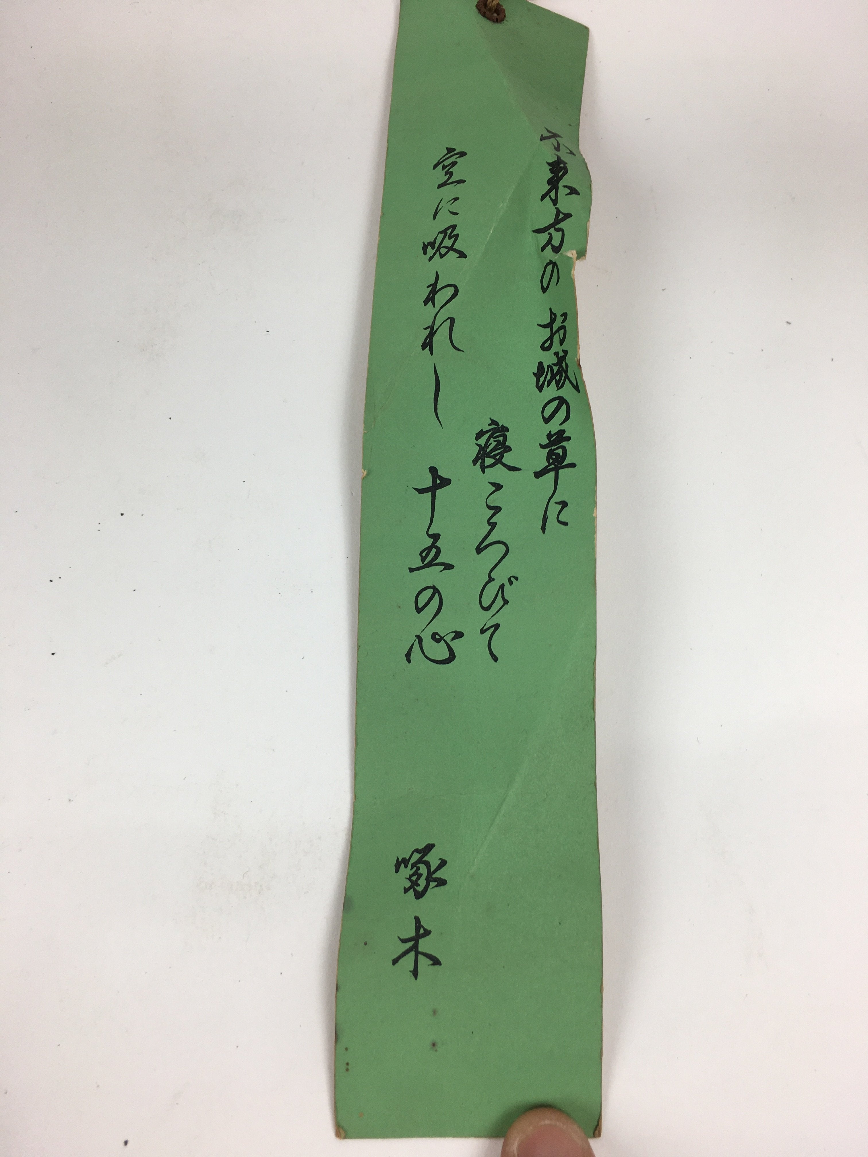 Japanese Iron Wind Chime Vtg Wind Bell Hanging decoration Green Furin JK250