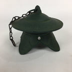 Japanese Iron Wind Chime Vtg Wind Bell Hanging decoration Green Furin JK250