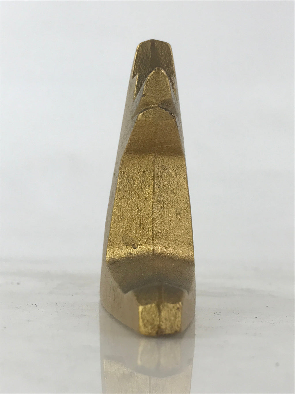 Japanese Iron Zodiac Symbol Dog Figurine Vtg Ornament Okimono Inu Gold BD868