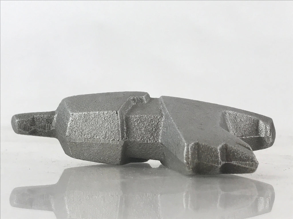 Japanese Iron Zodiac Symbol Dog Figurine Vtg Ornament Okimono Inu Silver BD869