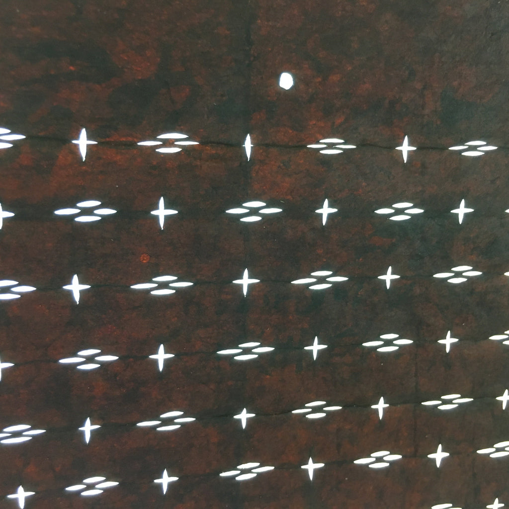 Japanese Ise Katagami Kimono Stencil Katazome Diamond Cross Design A189