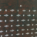 Japanese Ise Katagami Kimono Stencil Katazome Diamond Cross Design A189