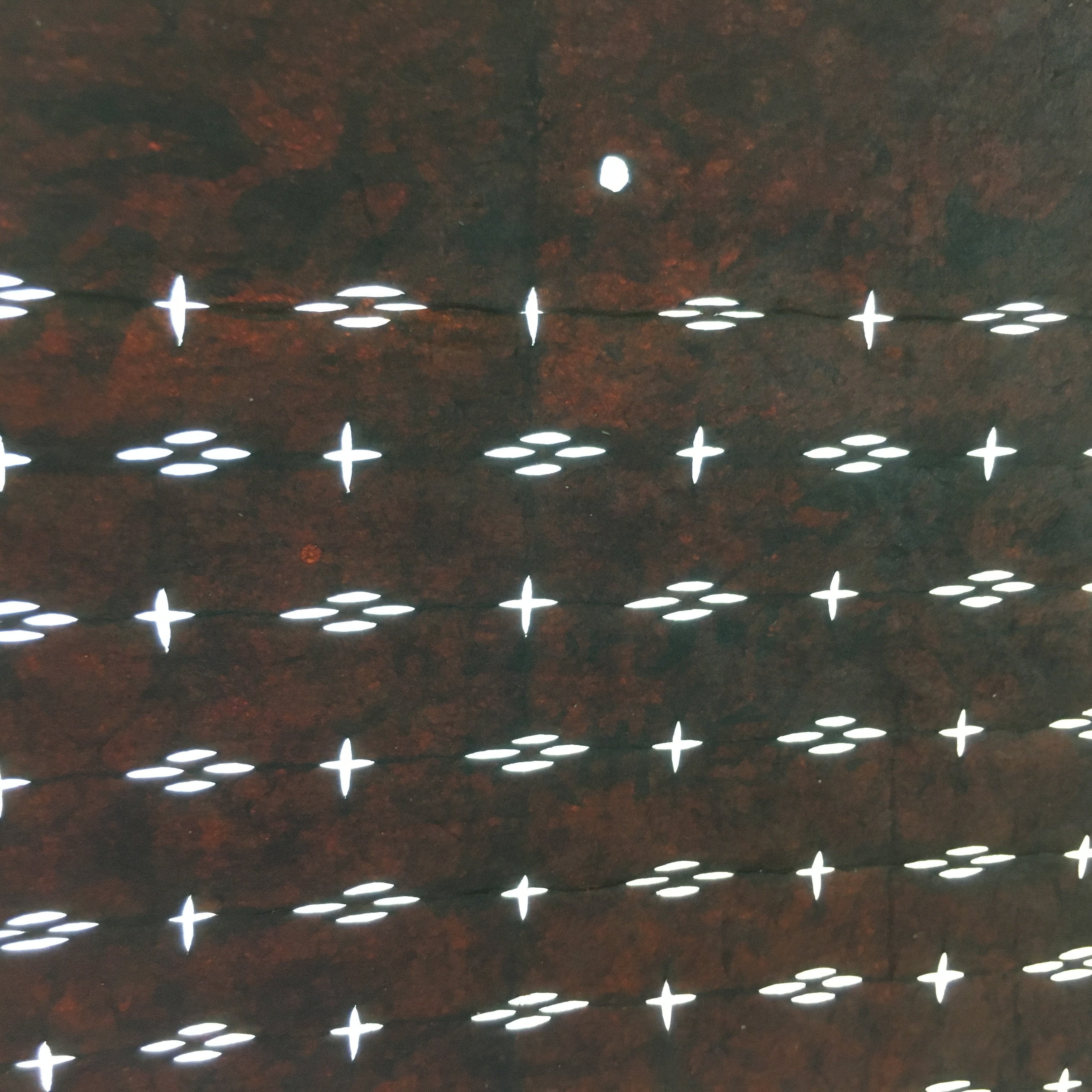 Japanese Ise Katagami Kimono Stencil Katazome Diamond Cross Design A189