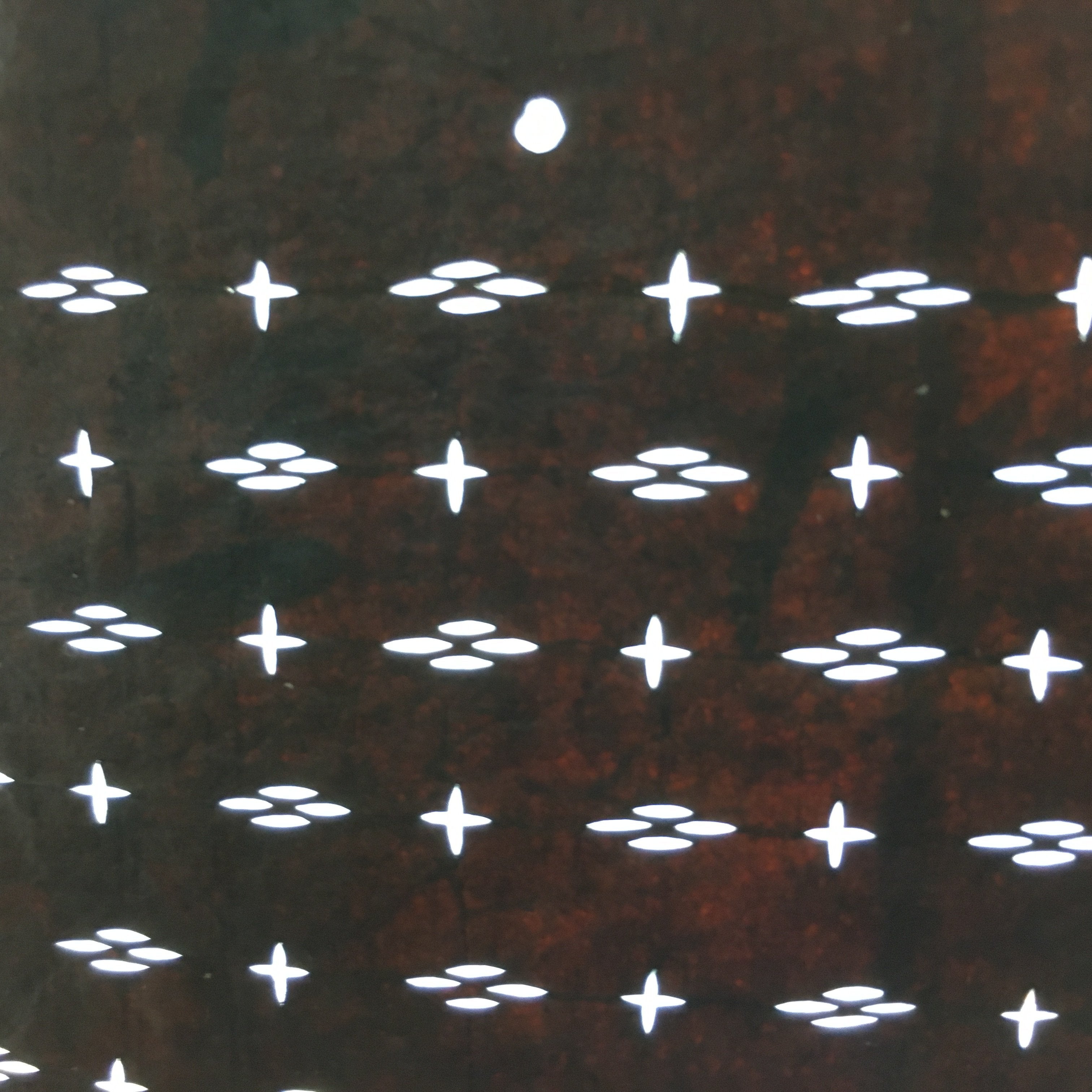 Japanese Ise Katagami Kimono Stencil Katazome Diamond Cross Design A189