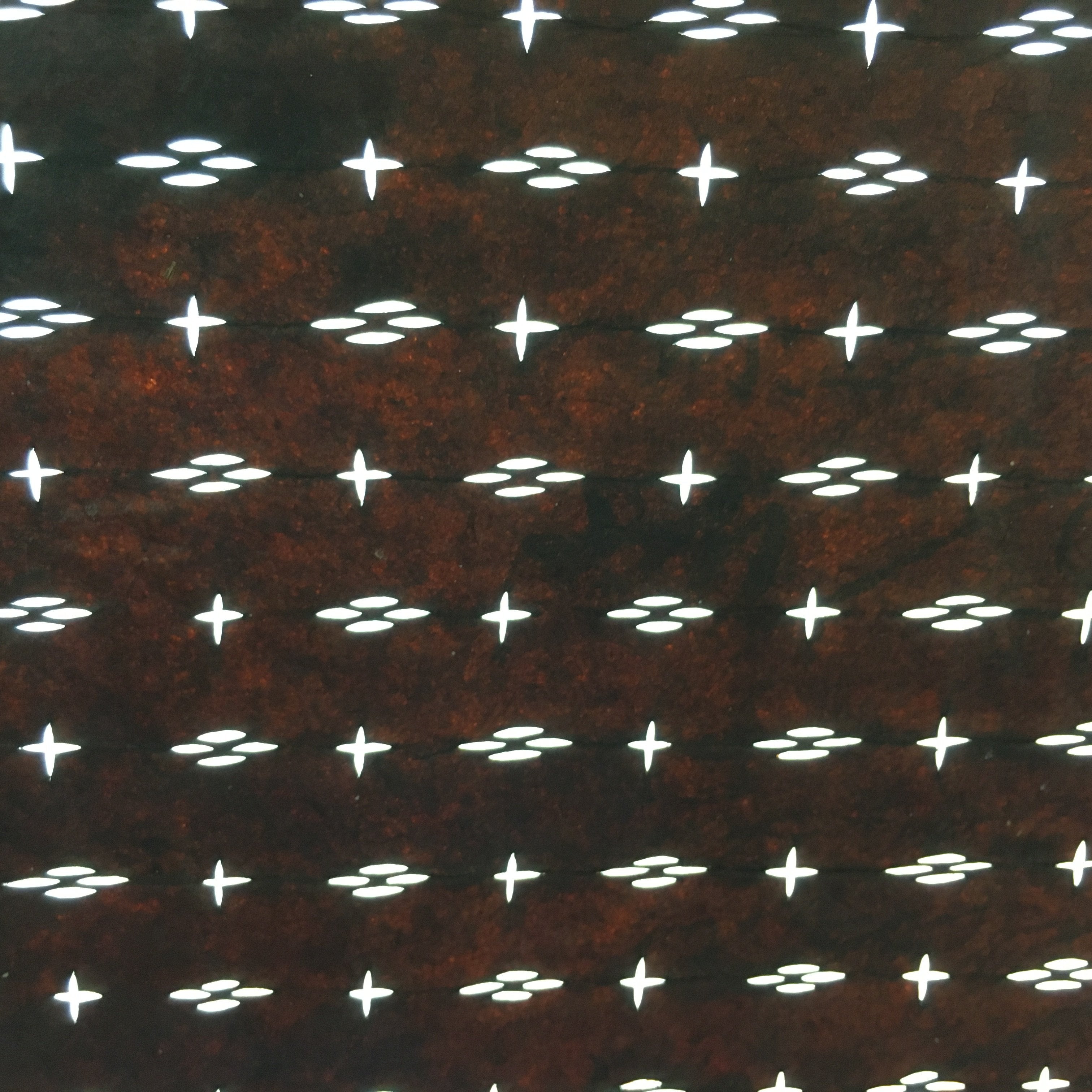 Japanese Ise Katagami Kimono Stencil Katazome Diamond Cross Design A189