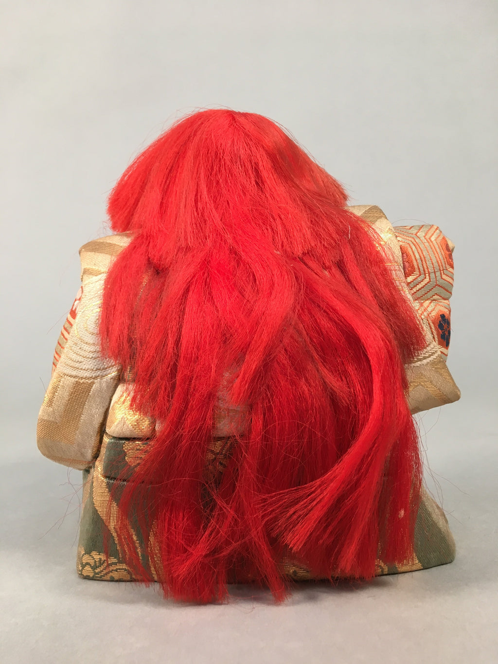 Japanese Kabuki Doll Vtg Lion Dancer Renjishi Ningyo Red Hair Kimono ID358
