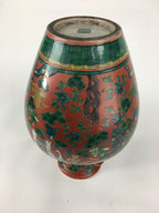 Japanese Kadofuku Kutaniyaki Flower Vase Vtg Kabin Pottery Ikebana FV911