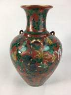 Japanese Kadofuku Kutaniyaki Flower Vase Vtg Kabin Pottery Ikebana FV911