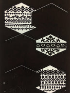 Japanese Katagami Kimono Pattern Stencil Katazome Hexagon Flower Shape C269