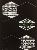 Japanese Katagami Kimono Pattern Stencil Katazome Hexagon Flower Shape C269