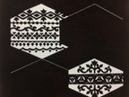 Japanese Katagami Kimono Pattern Stencil Katazome Hexagon Flower Shape C269