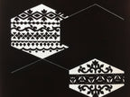Japanese Katagami Kimono Pattern Stencil Katazome Hexagon Flower Shape C269