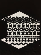 Japanese Katagami Kimono Pattern Stencil Katazome Hexagon Flower Shape C269