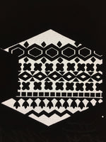 Japanese Katagami Kimono Pattern Stencil Katazome Hexagon Flower Shape C269