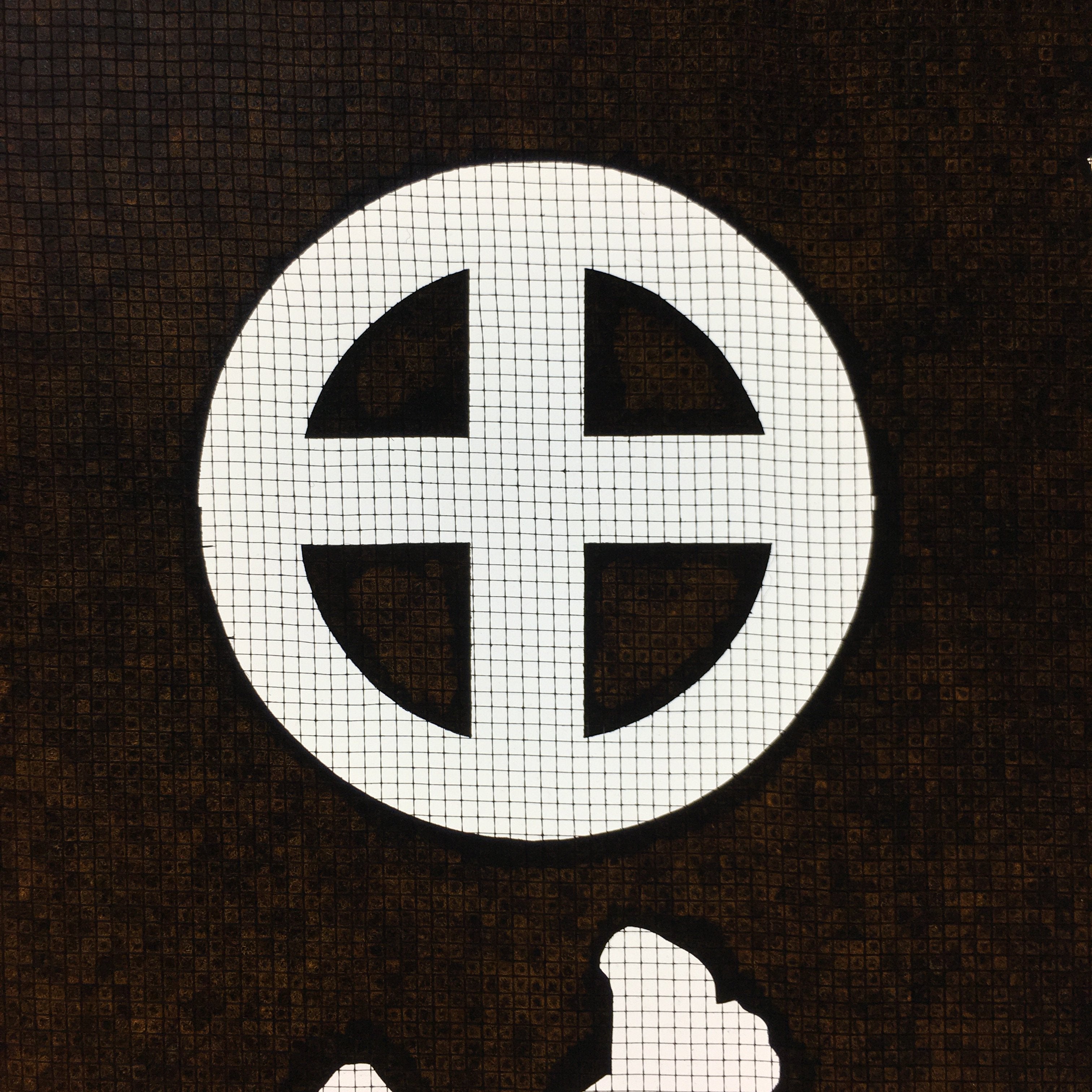 Japanese Katagami Kimono Stencil Katazome Kanji Gifu Satsuma Crest KK94