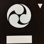 Japanese Katagami Kimono Stencil Katazome Vtg Kanji Gifu Family Crest KK34
