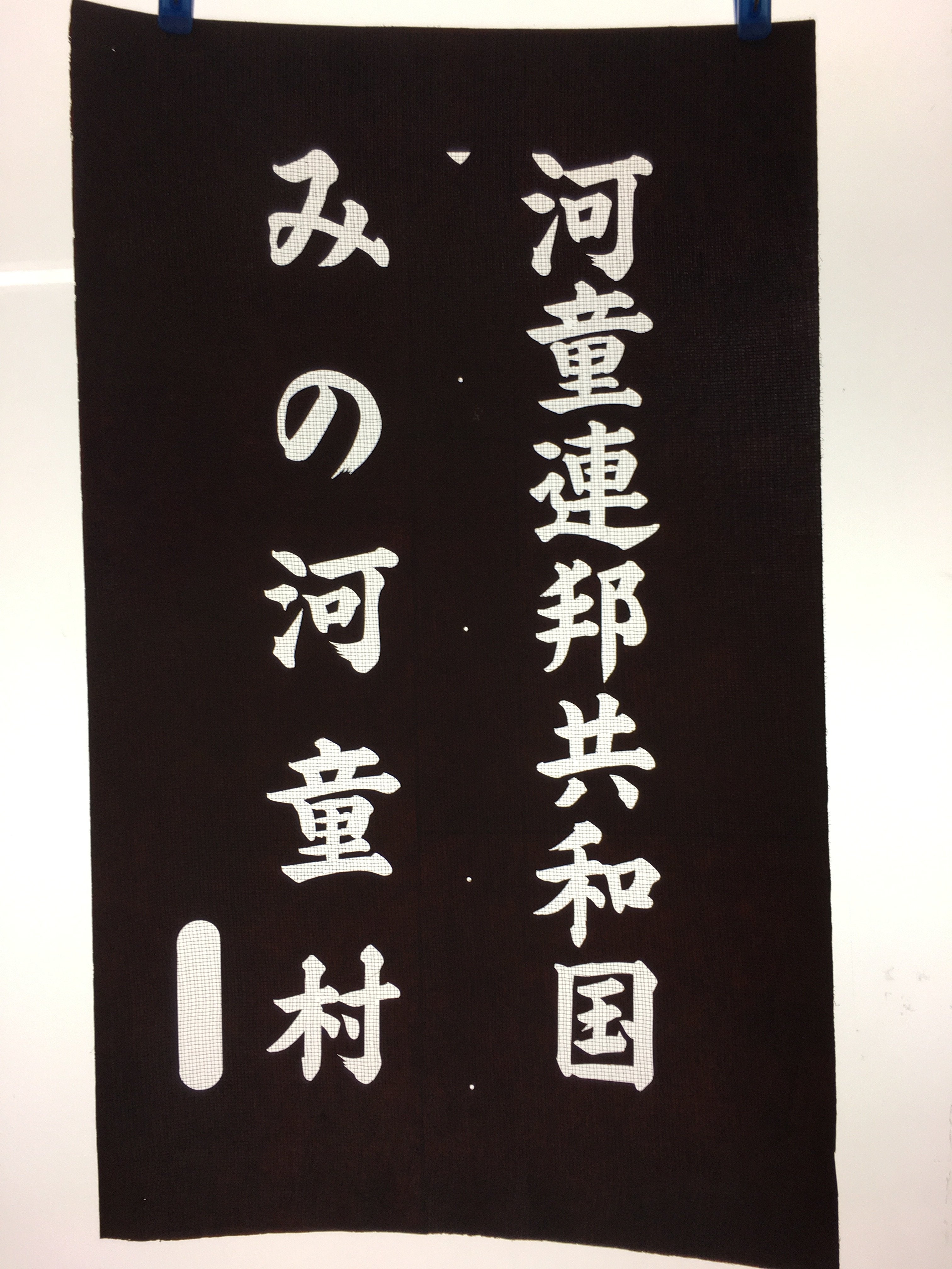 Japanese Katagami Kimono Stencil Katazome Vtg Kanji Kappa Republic KK18