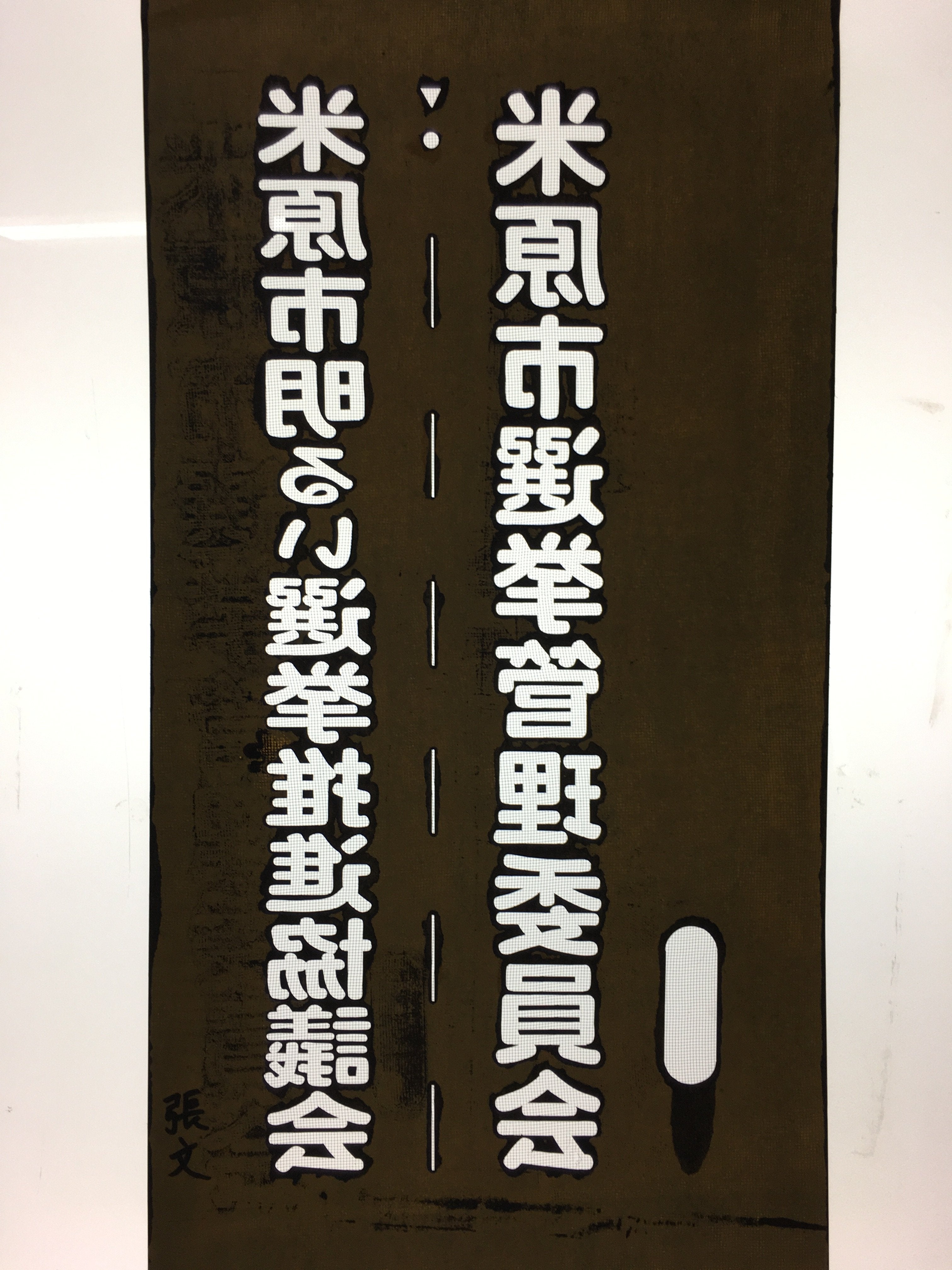 Japanese Katagami Kimono Stencil Katazome Vtg Kanji Maibara Election KK35