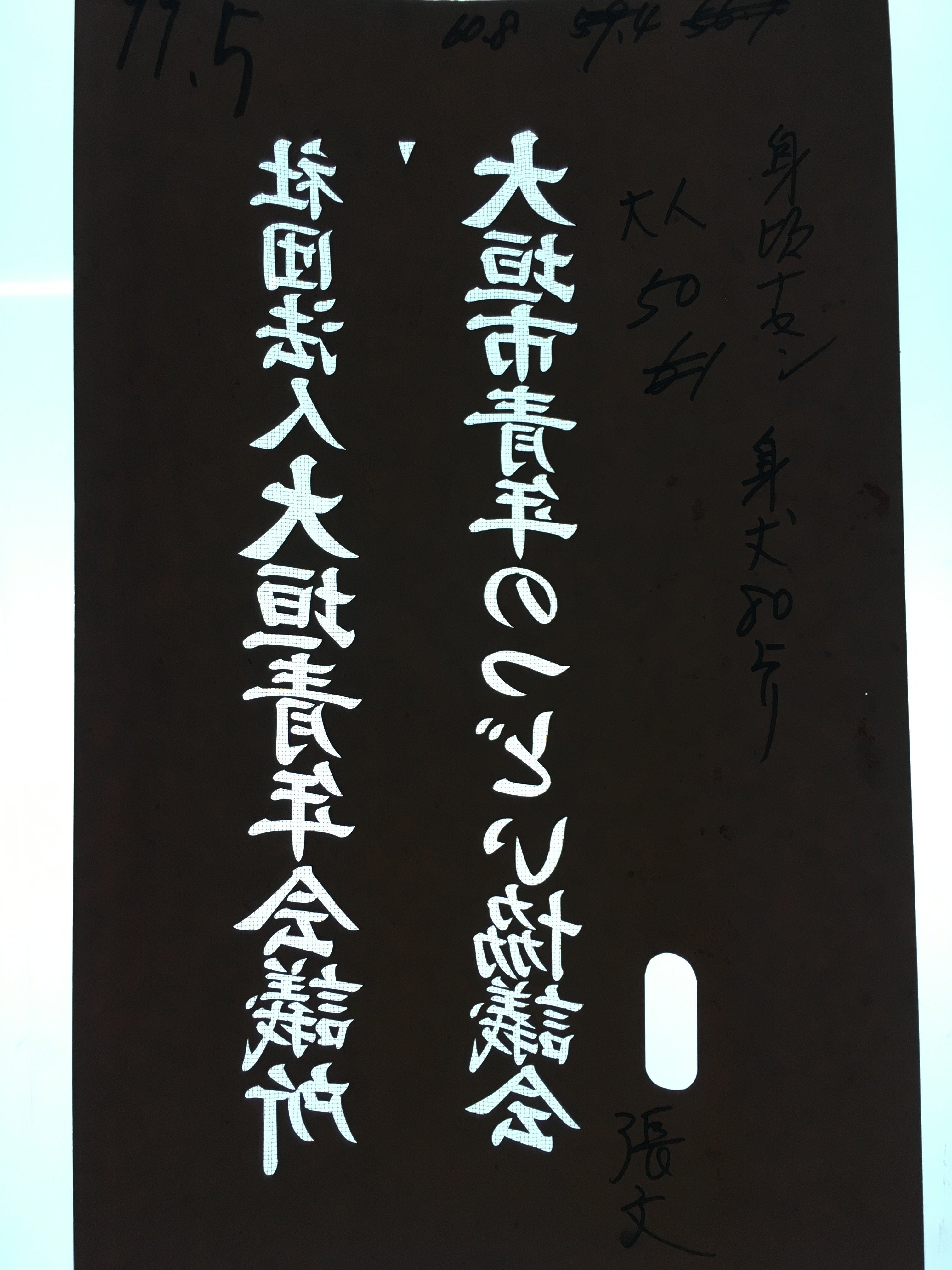 Japanese Katagami Kimono Stencil Katazome Vtg Kanji Youth Chamber Ogaki KK19