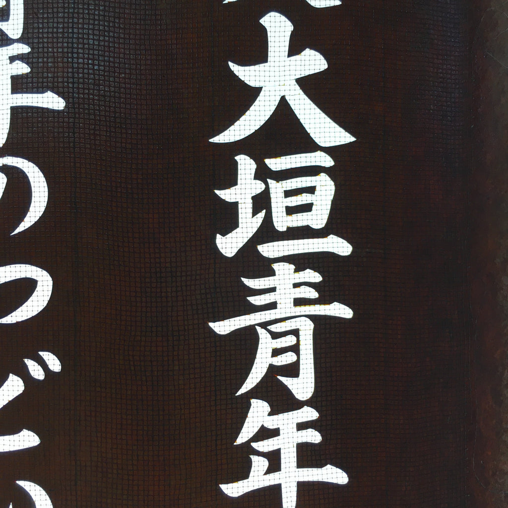 Japanese Katagami Kimono Stencil Katazome Vtg Kanji Youth Chamber Ogaki KK19