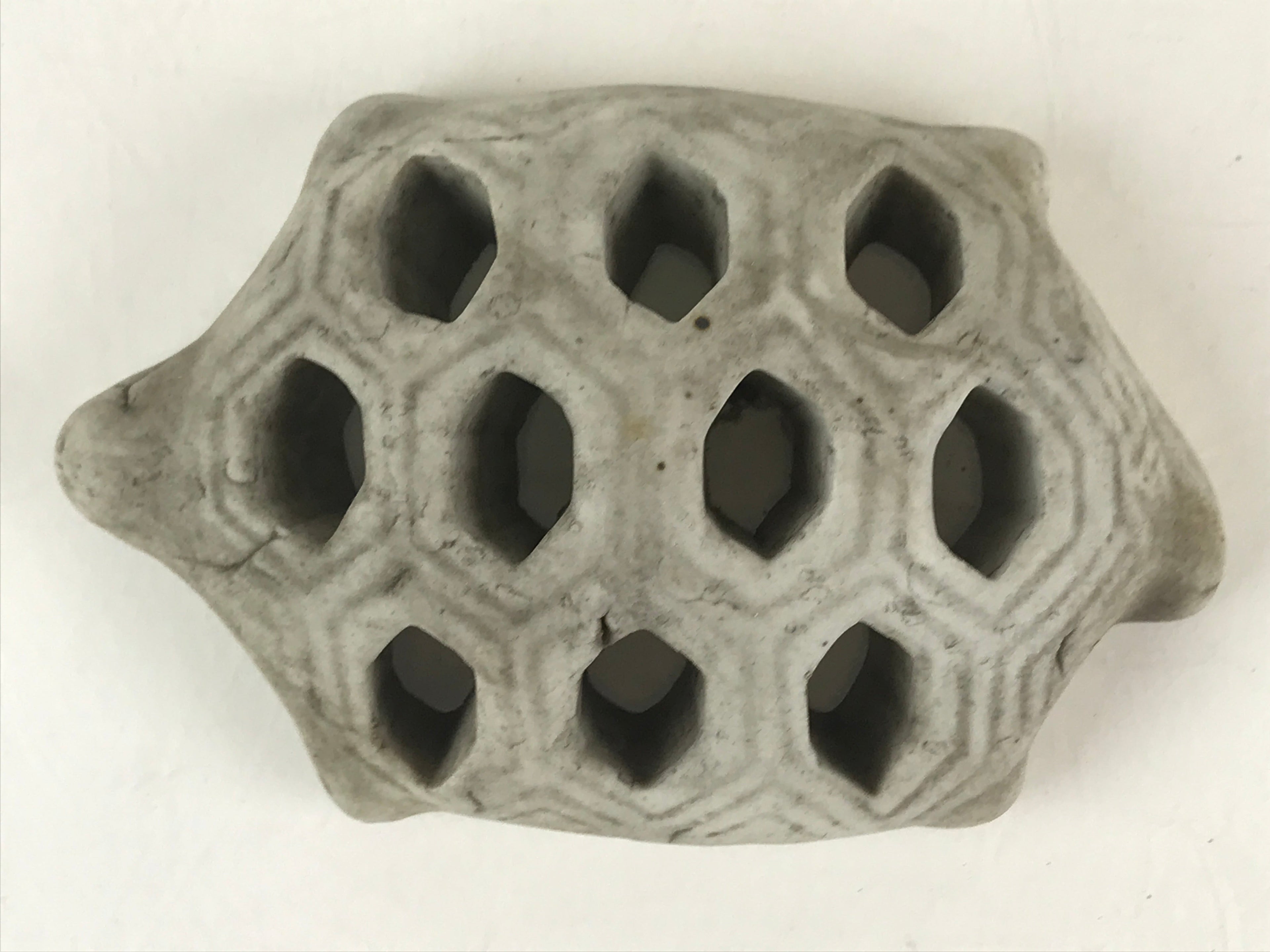 Japanese Kenzan Stone Flower Support Shippo Ikebana Arrangement Tool Turtle KZ66