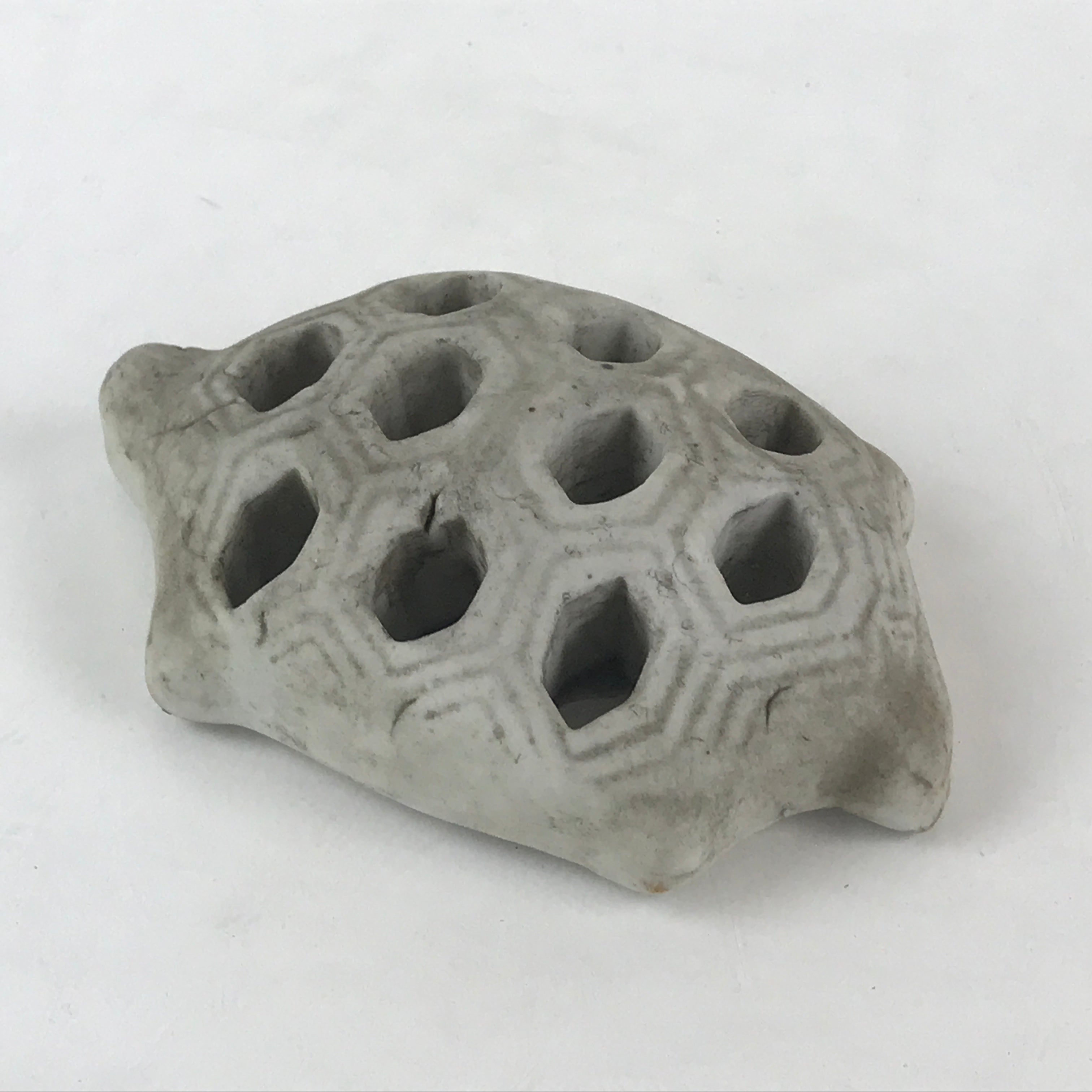 Japanese Kenzan Stone Flower Support Shippo Ikebana Arrangement Tool Turtle KZ66