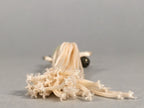 Japanese Key Chain Vtg Off-White Beige Tassel Braid Gourd Stone JK85