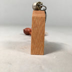 Japanese Key Chain Vtg Wooden Amulet Pass Lucky Hammer Gero KF423