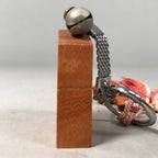Japanese Key Chain Vtg Wooden Amulet Pass Lucky Hammer Gero KF423