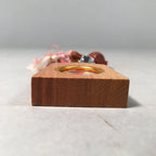 Japanese Key Chain Vtg Wooden Amulet Pass Lucky Hammer Gero KF423