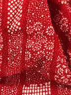 Japanese Kimono Cloth Bamboo Drawstring Bag Vtg Pouch Kago Kinchaku-Bukuro KB55