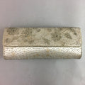 Japanese Kimono Clutch Bag Fabric Silver Beads Floral Design Purse Mirror KB7