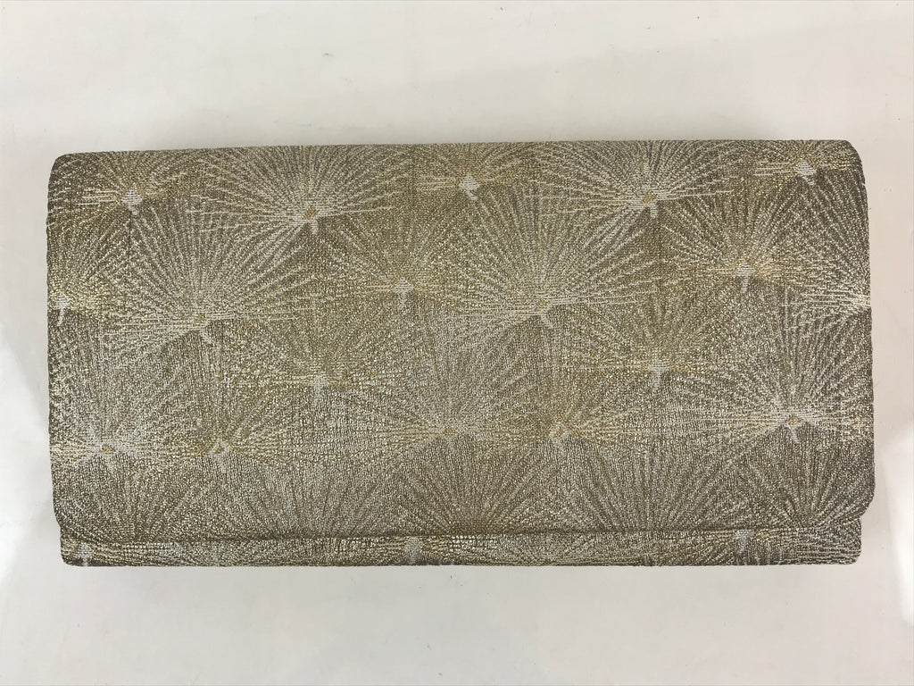 Japanese Kimono Dress Clutch Bag Vtg Silk Gold Embroidery Ceremony Occasion KB57