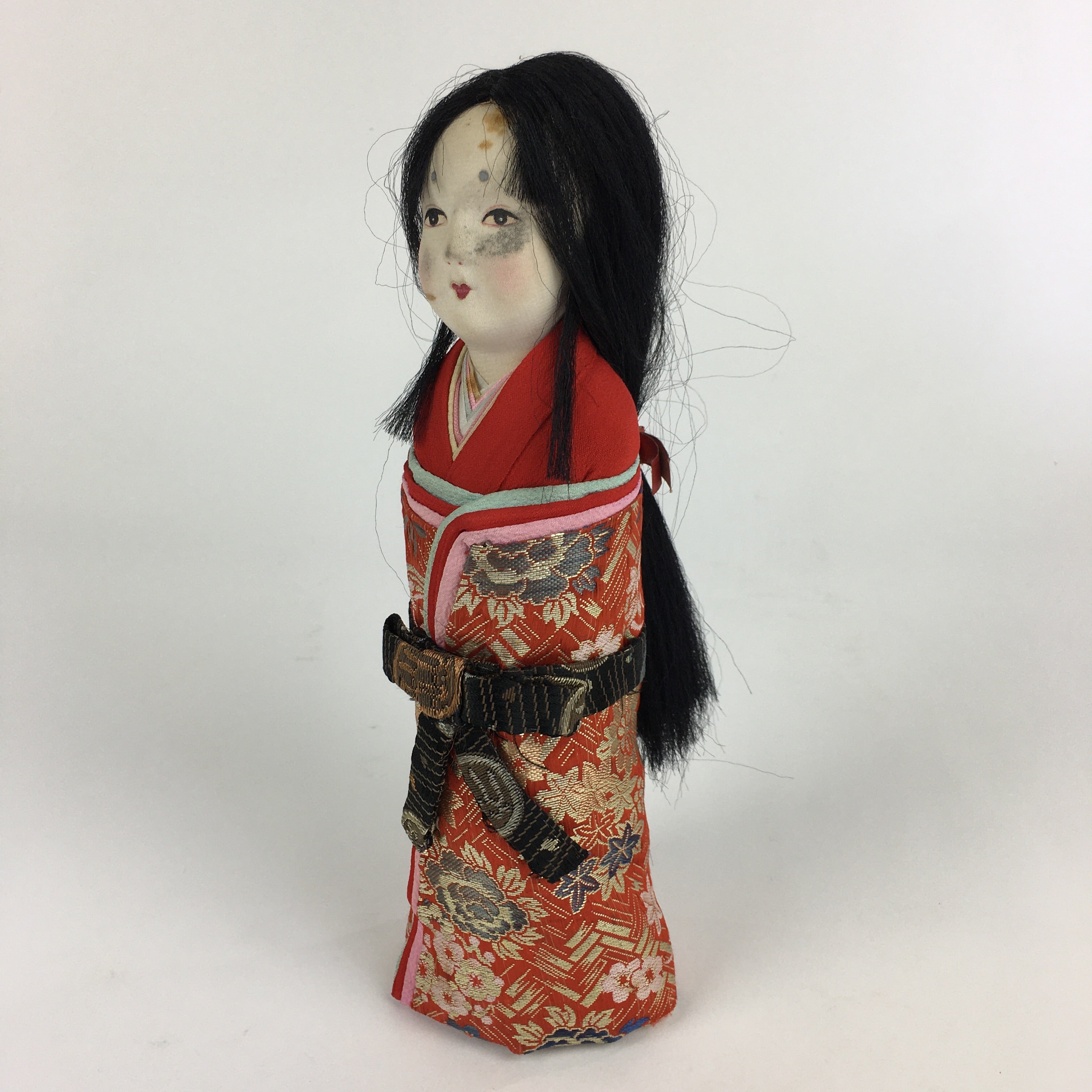 Japanese Kimono Girl Doll Vtg Figurine Fabric Hina Festival Decoration BD799