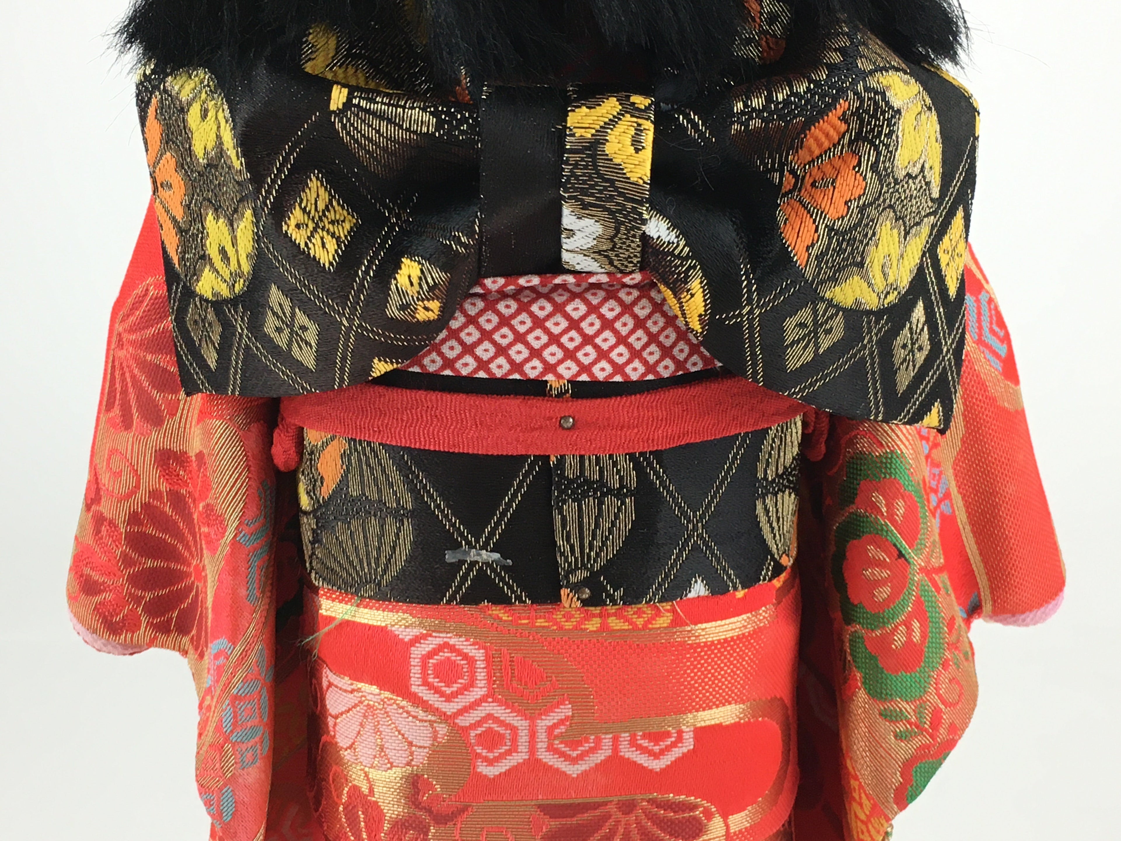Japanese Kimono Girl Doll Vtg Figurine Fabric Hina Festival Decoration ID453