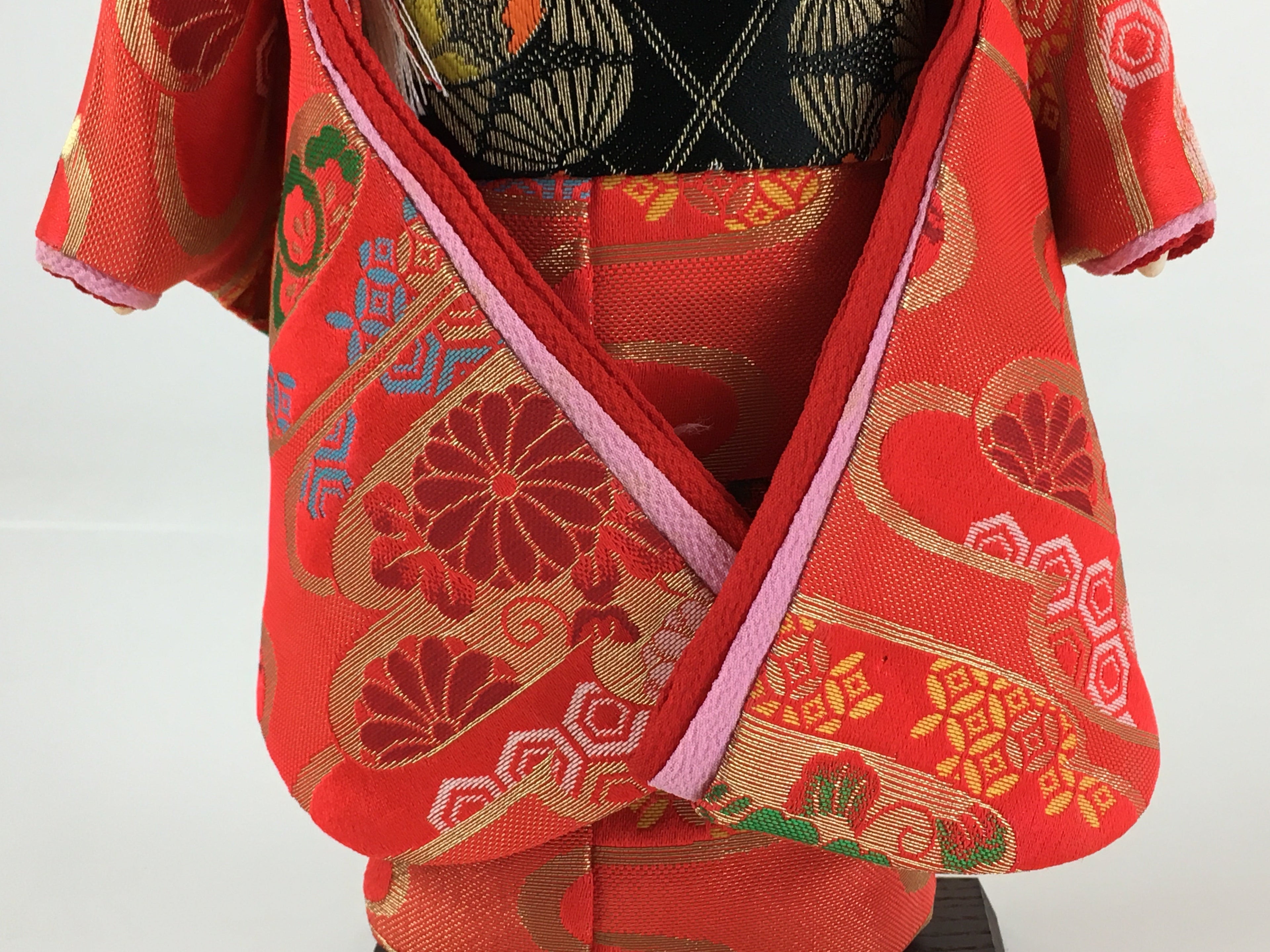 Japanese Kimono Girl Doll Vtg Figurine Fabric Hina Festival Decoration ID453